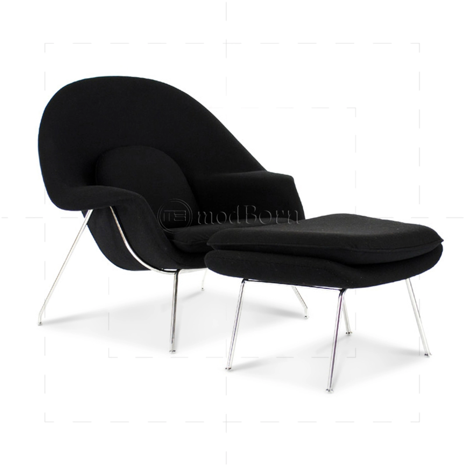 Womb Chair Black Cashmere Wool Womb Chair Black Cashmere Wool