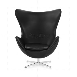 Egg Chair Black Leather