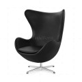 Egg Chair Black Leather