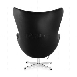 Egg Chair Black Leather