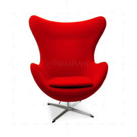 Egg Cashmere Wool Chair RED 