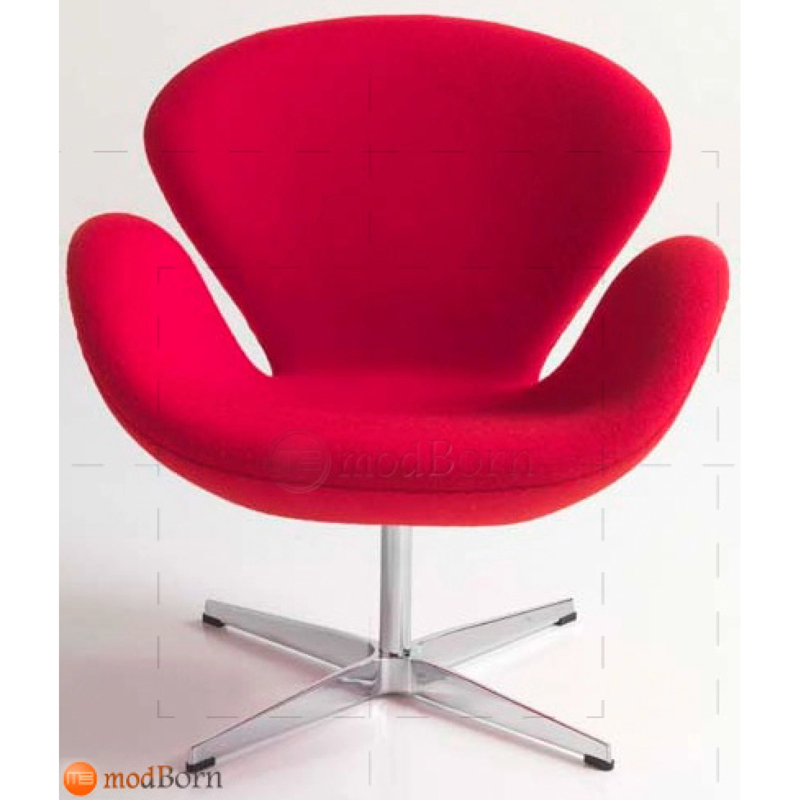 Swan Chair Red Cashmere Wool Swan Chair Red Cashmere Wool
