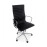 Office Chair – High Back Ribbed Black Leather