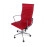 Office Chair High Back Ribbed Red Leather