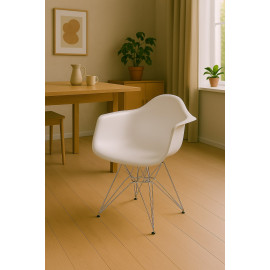 Dining DAR Arm Chair White