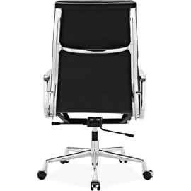 Office Chair High Back Soft Pad Black Leather