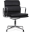 Office Chair Low Back Soft Pad Black Leather
