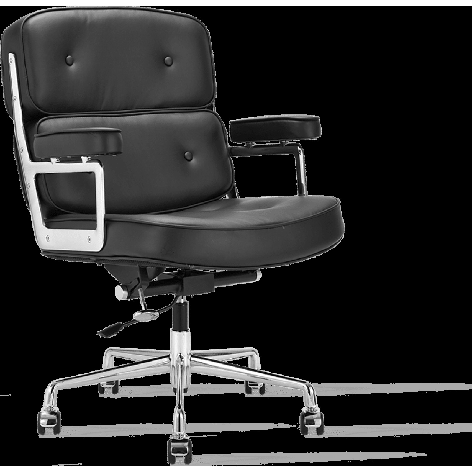 Office Lobby Black Leather Executive Chair