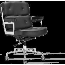 Office Lobby Black Leather Executive Chair
