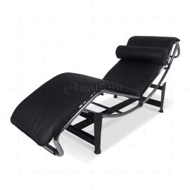 LC4 Chaise Longue  Black Leather 