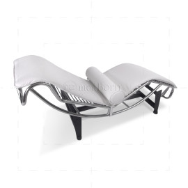 LC4 Chaise Longue  White Leather