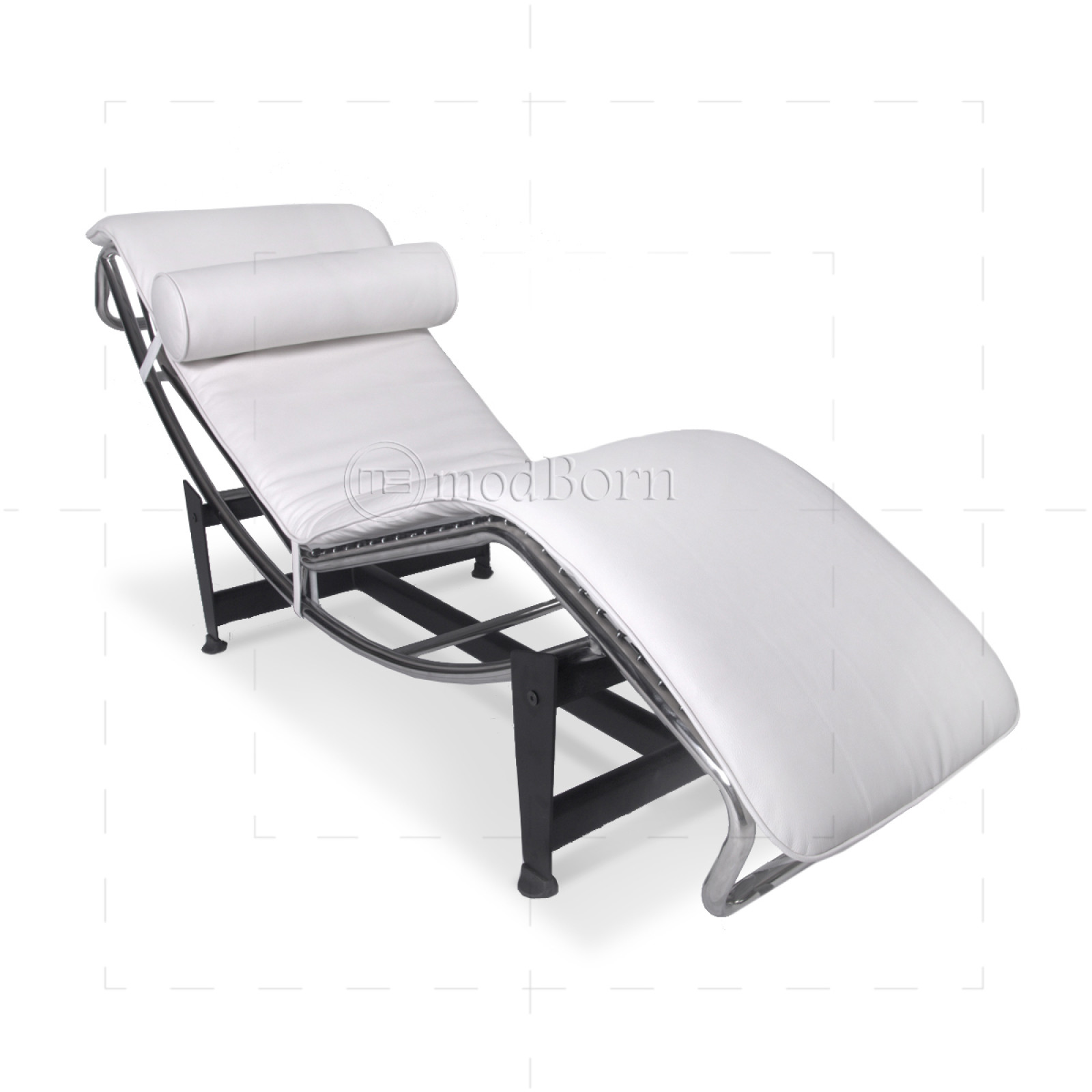 LC4 Chaise Longue  White Leather