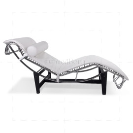 LC4 Chaise Longue  White Leather