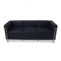 LC2 Sofa – 3 Seater Black Leather