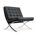 Barcelona Style Chair – Black Leather