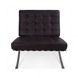 Barcelona Style Chair Brown Leather 