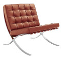 Barcelona Style Chair COGNAC Brown Leather 