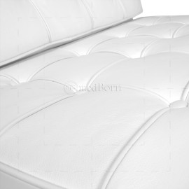 Barcelona Style Chair – White Leather