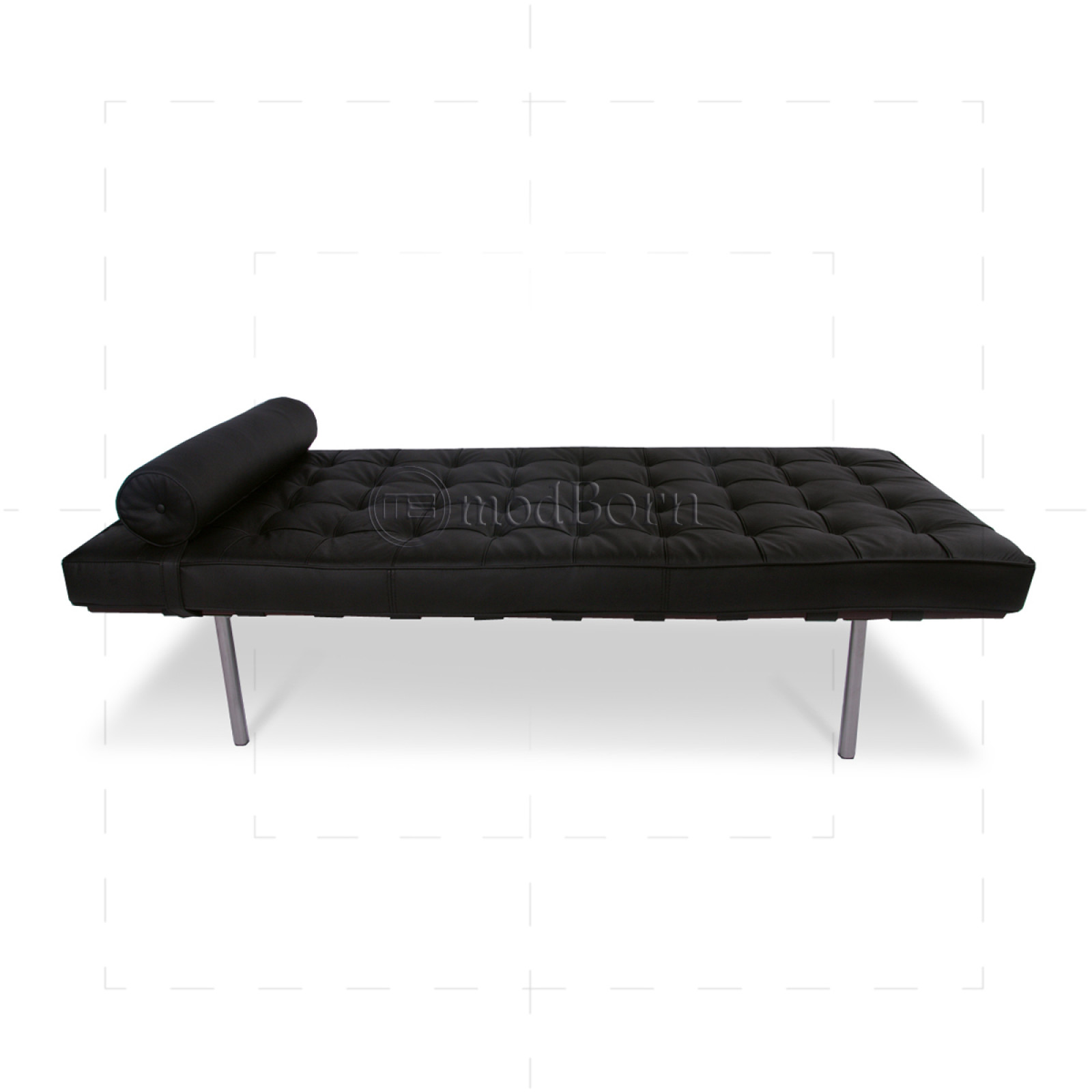 Barcelona Style Day Bed Black Leather