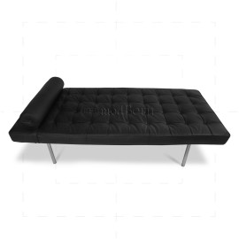 Barcelona Style Day Bed Black Leather