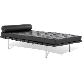 Barcelona Style Day Bed Black Leather