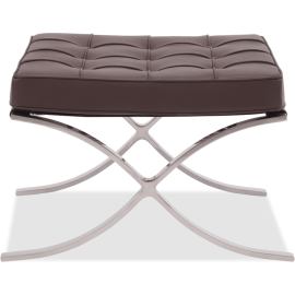 Barcelona Inspired Ottoman VINTAGE Brown Leather