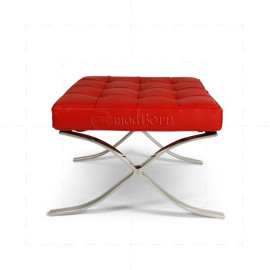 Barcelona Style Ottoman Red Leather