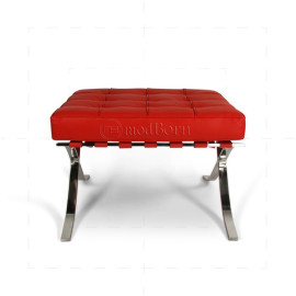 Barcelona Style Ottoman Red Leather