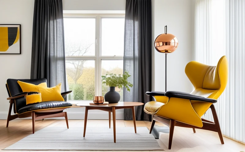 Modern living room with mid-century accents and warm colour palette