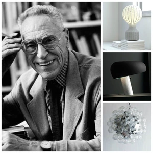 Achille Castiglioni in his design studio, exploring new furniture concepts