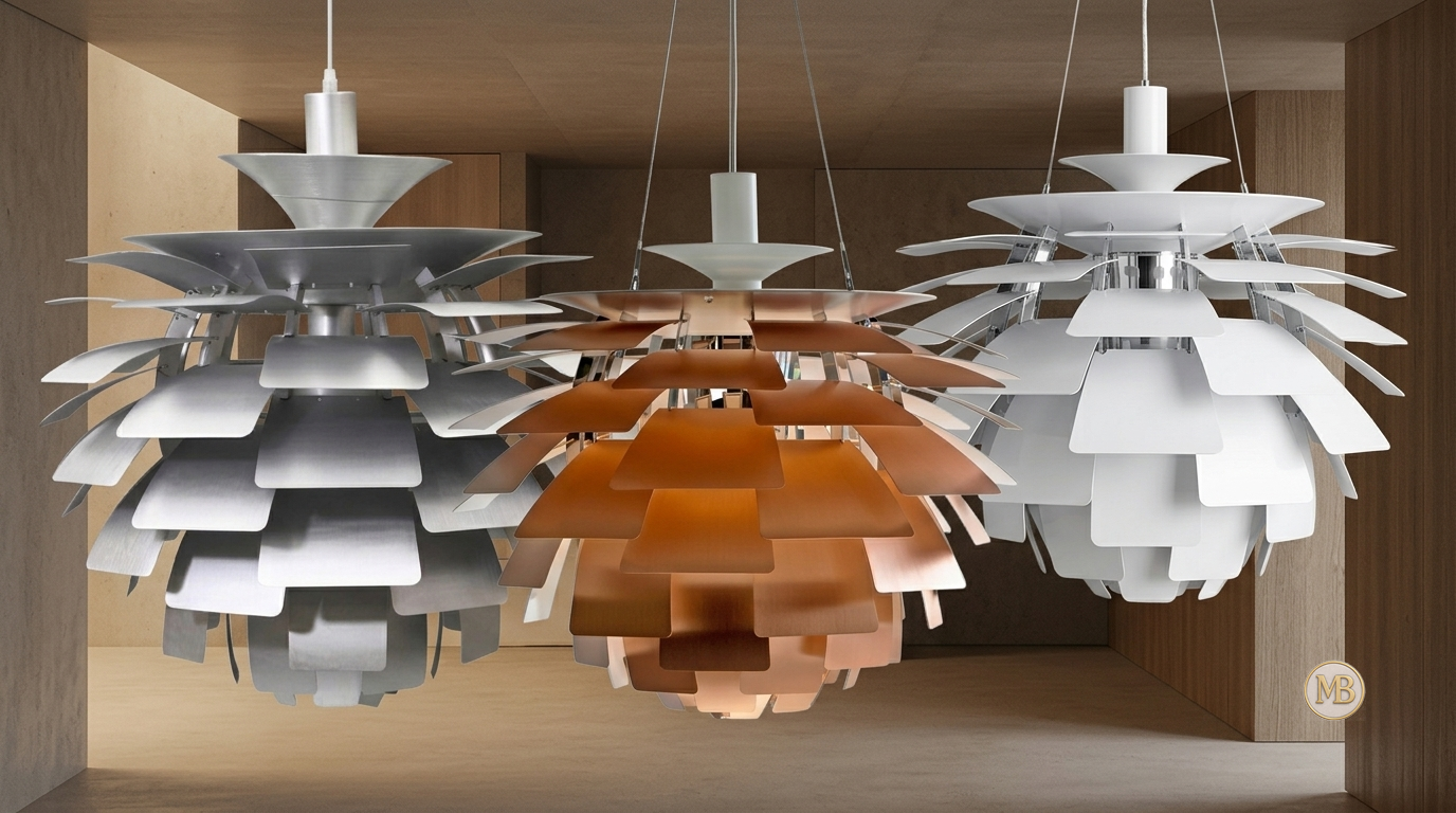 Poul Henningsen in his studio, designing iconic lighting pieces