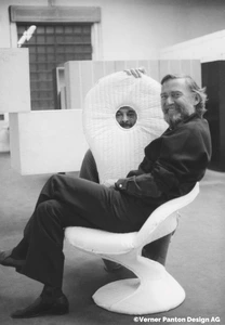 Verner Panton working on futuristic furniture concepts