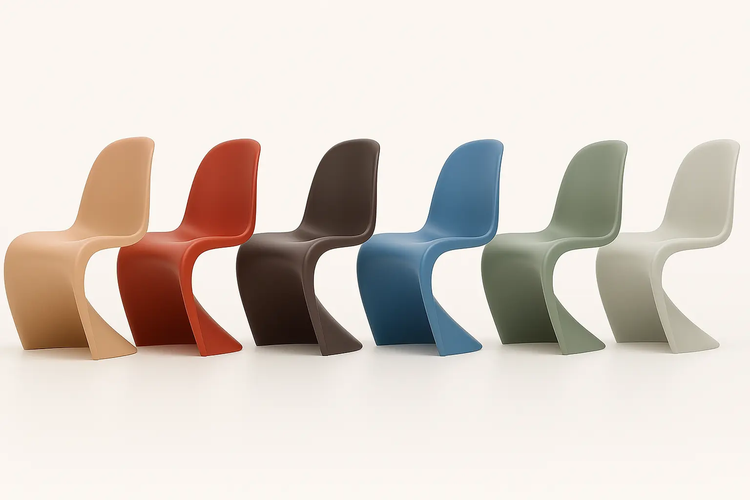 Panton Chair – A Vision of Continuous Design Flow Modern interior with Panton Chair cluster